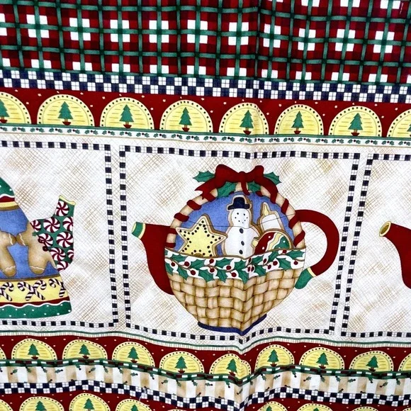 Vtg Debbie Mumm Mumms the Word Christmas Fabric Panel DIY Apron Oven Mitts Santa - Picture 11 of 16